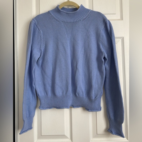 J Crew Periwinkle Blue 100% Cotton Sweater - Picture 1 of 4